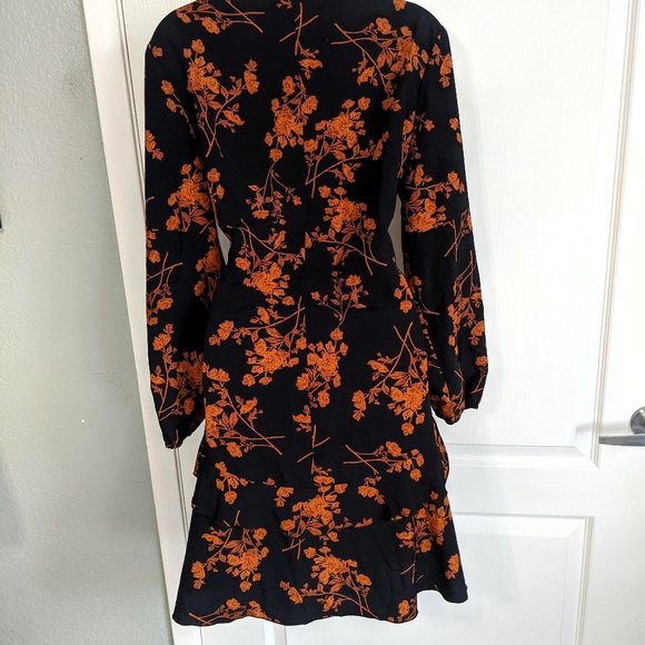 Long Sleeve Floral Print Dress- Size XL - Picture 6 of 8